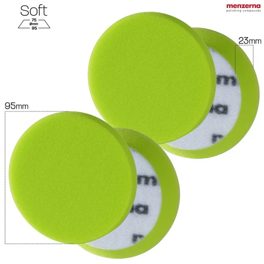 Menzerna Soft Cut Foam Pad PREMIUM - 95 mm/3,5" - grün - 2 Stück