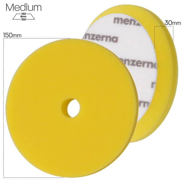 Menzerna Polierschwamm Medium Cut Gelb Step2 130-150mm