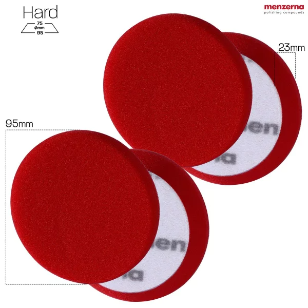 Menzerna Heavy Cut Foam Pad PREMIUM - 95 mm/3,5" - rot - 2 Stück
