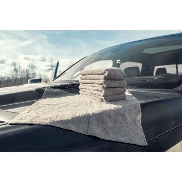 Nuke Guys - Asphaltliebe 5er Pack Allzweck Mikrofasertuch, grau, 40x40cm, 380 GSM