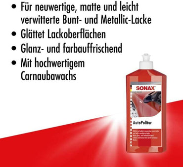 SONAX Autopolitur für Bunt- und Metalliclacke 250ml