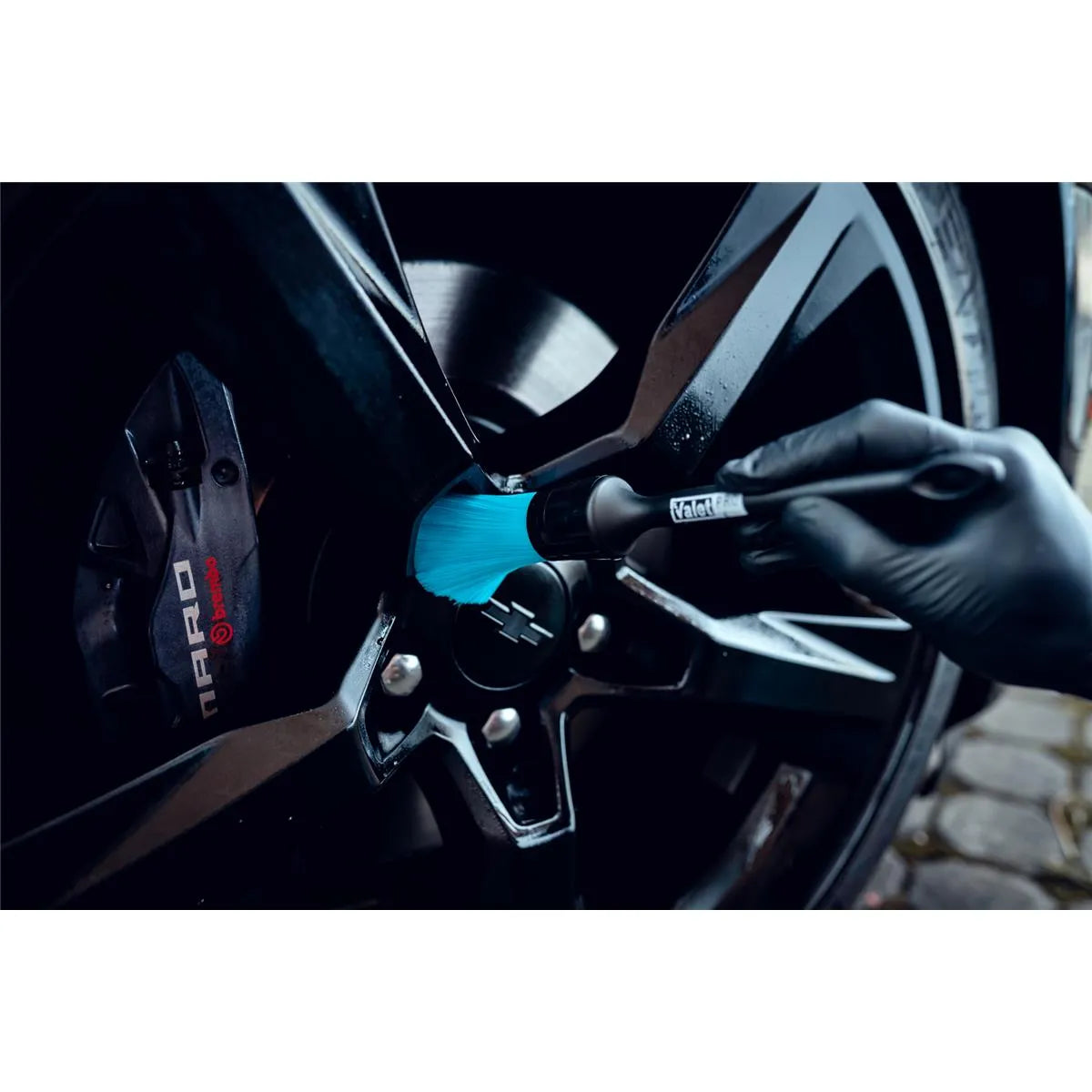Valet PRO Black Handle Chemical Resistant - Felgenpinsel chemieresistent mit Kunststoff Griff 18, BRU 22