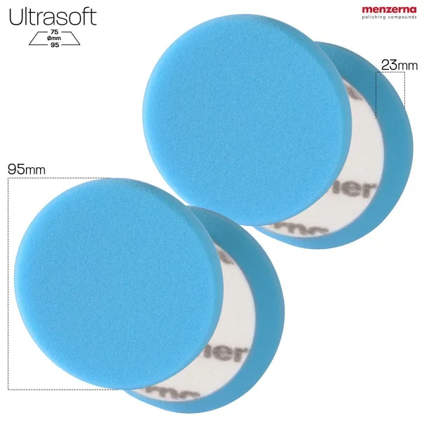 Menzerna Wax Foam Pad PREMIUM - 95 mm/3,5" - blau - 2 Stück