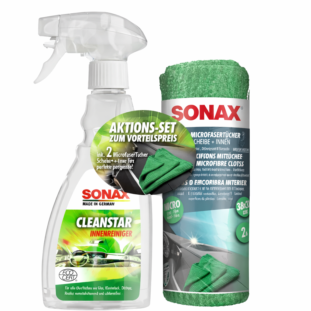 SONAX Aktions Set XTREME Scheibenklar + 2 Mikrofaser Tücher
