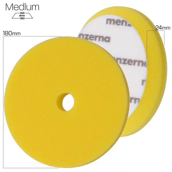 Menzerna Medium Cut Premium Pad - 180 mm - gelb (mittel)