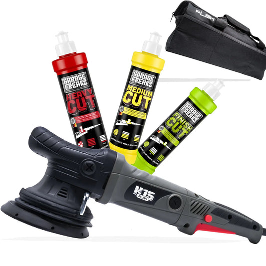 PLSH H15 Exzenter Poliermaschine + Garage Freaks Polituren 250ml