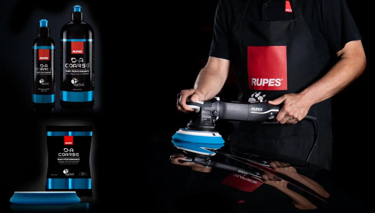 Rupes BigFoot D-A Polierschwamm Coarse Blau 130-150mm