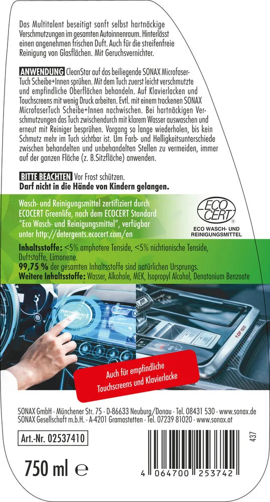 SONAX Aktions Set XTREME Scheibenklar + 2 Mikrofaser Tücher
