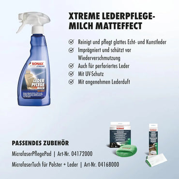 Sonax XTREME LederPflegeMilch mit MicrofaserPad AktionsSet