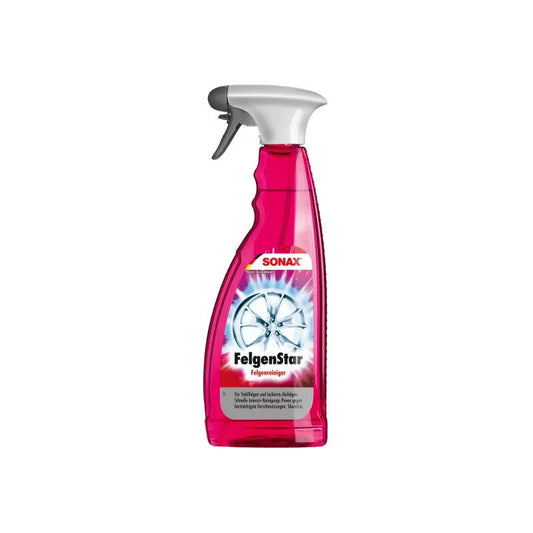 SONAX FelgenStar - Kraftvoller Felgenreiniger zur Reinigung von Stahlfelgen und lackierten Aluminiumfelgen. 750ml Sprühflasche