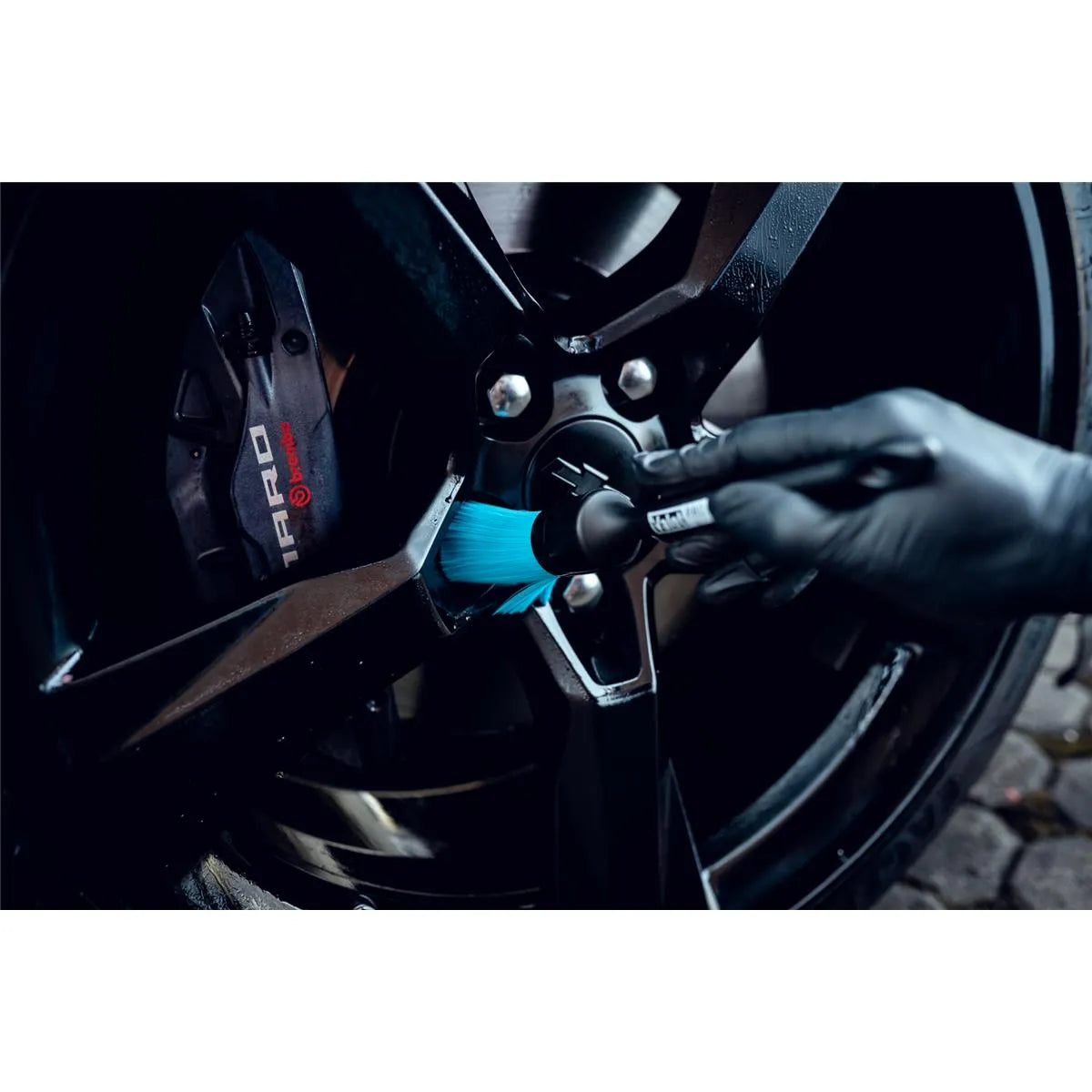 Valet PRO Black Handle Chemical Resistant - Felgenpinsel chemieresistent mit Kunststoff Griff 18, BRU 22
